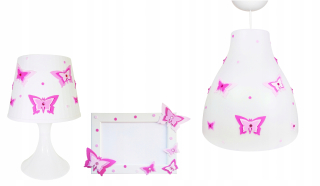 Luster do detskej izby - Nočná lampa + Stropné 10x15 Butterfly Dance Frame