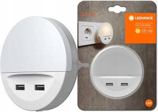 Nočná lampa do detskej izby - Nočná lampa do zásuvky s nabíjačkou LEDVANCE USB