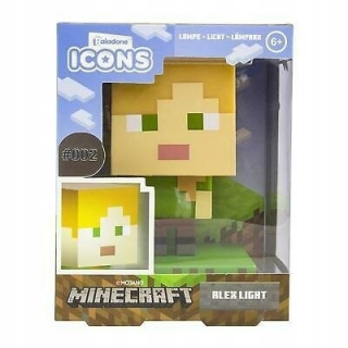 Nočná lampa do detskej izby - Lampa Paladone Minecraft Alex 12871 11 cm