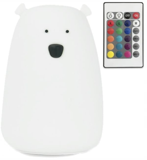 Nočná lampa do detskej izby - Silikón Rabbit Lamp Big Big White + Pilot