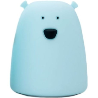 Nočná lampa do detskej izby - Silikónová lampa Bear malá modrá Rabbit and Friends