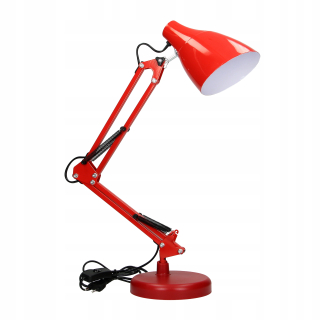 Stolová lampa do detskej izby - Dian 60W oceľ stolová lampa, červená