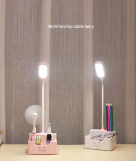 Stolová lampa do detskej izby - LED stolná lampa s ventilátorom a organizátor