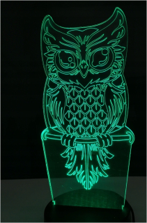 Nočná lampa do detskej izby - Nočná lampa 3D 3D hologram sova