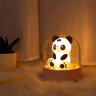 Nočná lampa do detskej izby - Nočné lampy LED PANDA + AROMA, Biela, Pre darček