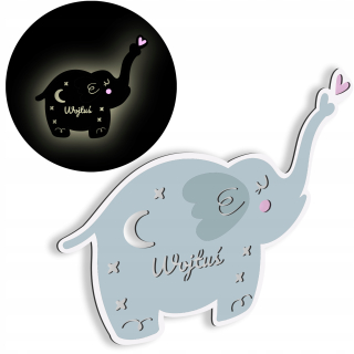 Nočná lampa do detskej izby - LED nočná lampa s názvom slon Elephant Meno