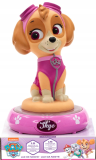 Nočná lampa do detskej izby - 3D nočná lampa Skye Paw Patrol LED