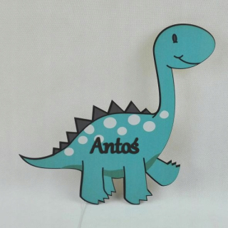 Nočná lampa do detskej izby - Nočná lampa Dinosaur Dinuš LED modrá / ružová