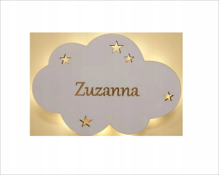 Nočná lampa do detskej izby - Nočná lampa pre deti oblak s názvom Biała B