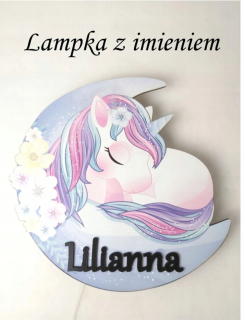 Nočná lampa do detskej izby - Nočná lampa pre deti Moon Unicorn Pony