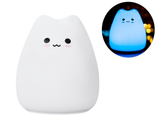 Nočná lampa do detskej izby - Nočné svietidlo Dotknite sa Little Cat - Silikónová LED