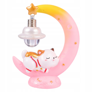 Nočná lampa do detskej izby - Nočné svietidlo s Cat Moon Design Night Motif