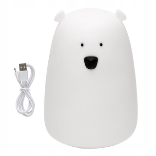 Nočná lampa do detskej izby - Silikón Soft Light Big Bear - farby!