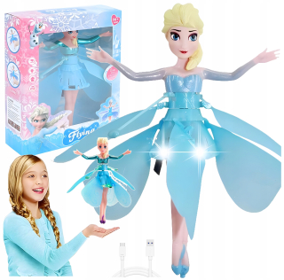Flying Fairy Elsa Frozen Flower Doll USB