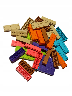 TEST NA ODSTRÁNENIE Lego 2x6 2456 mix farieb 45 ks [0,17kg] NOVINKA