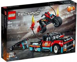 Stavebnica LEGO Technic - LEGO Technic Van a Motocycle 42106 Odťahový vozík