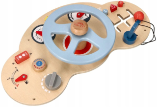 Simulátor jazdy Lelin, drevený volant 3+