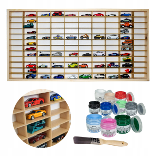 Pevná polica pre Hot Wheels + autá / odpruženie