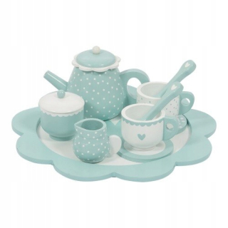 Detské spotrebiče - Little Dutch Drevená čajový set, Mint