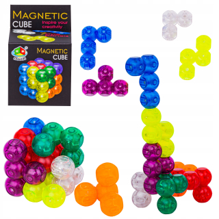Logická logická hra Magnetická kocka Usporiadanie blokov 7 prvkov