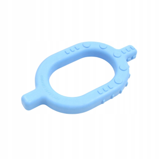 Mäkké silikónové hryzátko ARK Therapeutic Grabber, modré