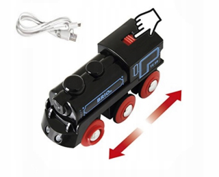 Dráha pre deti, stavebnica - Lokomotive USB vložená na navíjacej trase