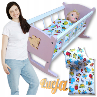 Postieľka pre bábiku -
Postieľka Cradle Dolls Doll drevená Anjel
