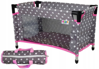 Postieľka pre bábiku - 
 Detské postele pre bábiky Alice Grey Pink
