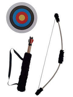 Drevený luk pre deti čierne + tulec + 2TAR + 5 obchodoch
