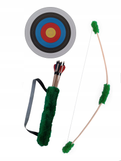Drevený luk pre deti Zielon + Quiver + 2TAR + 8STR
