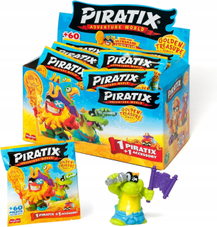 MAGICKÁ KRABIČKA - PIRATIX - SÉRIA ZLATÝ POKLAD - KRABIČKA 24 KS SÁČKOV S FÓRKOU