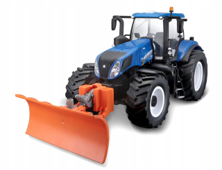 Auto na diaľkové ovládanie - Maisto Traktor + Snow Plow New Holland R / C 1/16