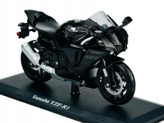 MAISTO YAMAHA YZF-R1 ČIERNA 1:12 + STOJANOVÝ MOTOCYKEL NOVÝ MODEL 32723