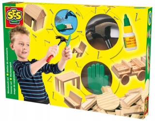 Stavebnica pre deti - MALÉ STOLÁRSTVO DIY spracovanie dreva SES