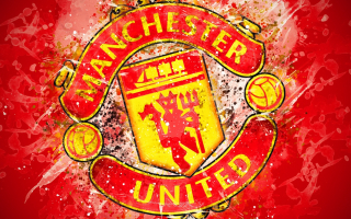 Detské samolepky na stenu - Manchester United logo samolepka, poster 120 cm K285