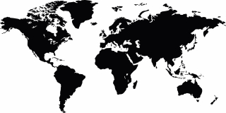 Detské samolepky na stenu - SVETOVÉ MAPY Samolepka na stenu SVETOVÁ mapa nálepka