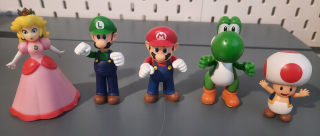 Figúrka Super Mario Luigi Peach Yoshi Toad Jakks