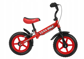 Leantoys 12" balančný bicykel, červený