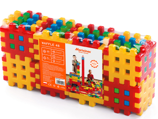 Vafle stavebnica - Marioinex Wafle Construction Blocks 48 prvkov