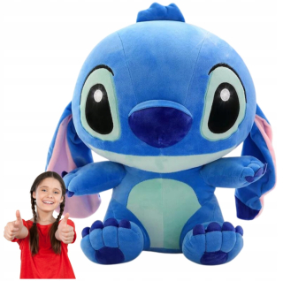 Maskot veľký vypchatý steh 25 cm lilo a stich modrý darček mikołajki