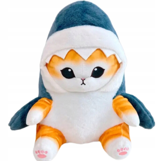 Maskot sladká mačka žralok plyšový plyšový mazlo 20 cm