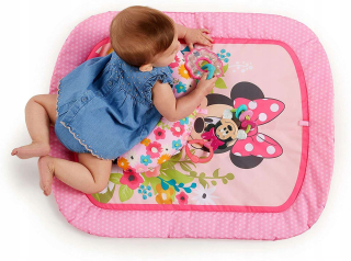 Vzdelávacia podložka pre deti - VZDELÁVACIA MAT MINNIE MYŠ RUG + Vankúš