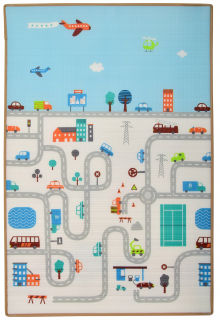 Vzdelávacia podložka pre deti - Humbi Mat vzdelávacie Penové Streets 180x120x2