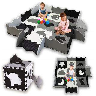 Vzdelávacia penová rohož hustá hrapen pre deti puzzle 25 prvkov 3in1