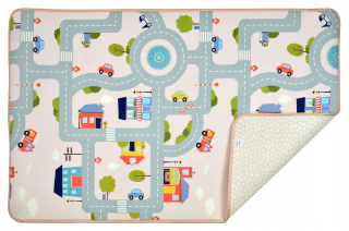 Koberec do detskej izby - Foam mat. Educational mestských ulíc 150x98x0,5cm