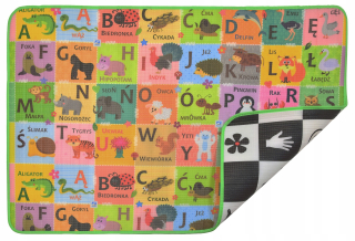 Vzdelávacia podložka pre deti - PENOVÁ MATOVÁ CHECKERA POLSKÁ ALFETA 100x150x1