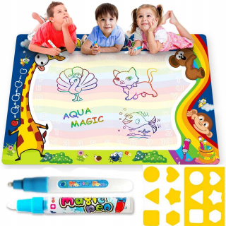VODNÁ PODLOŽKA NA MAĽOVANIE VODOU 100x80cm XXL tvary