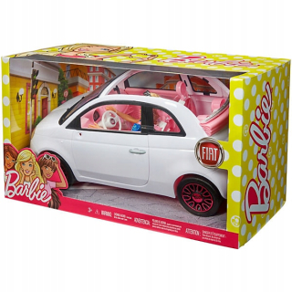 Bábika Barbie - Mattel Barbie bábika + auto auto Fiat 500 FVR07