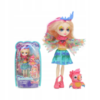 Bábika - MATTEL ENCHANTIMALS DOLL + Papagáj Fjj21