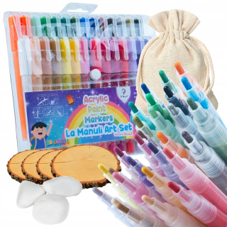Mazák Obojstranne akrylové pero kamene. 28pcs
